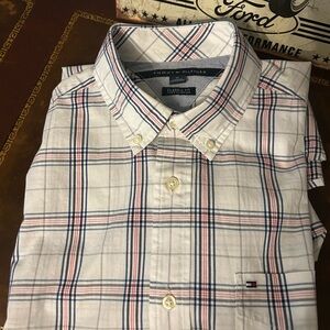 Tommy Hilfiger Men's sleeve sleeve White Plaid Shirt size M